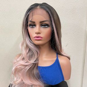 Glory 3 tone pink fade Pretweezed lace front wig NIP